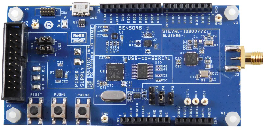 STMicroelectronics Evaluation Board STEVAL-IDB007V2 Development Kit for BlueNRG-1 STEVAL-IDB007V2