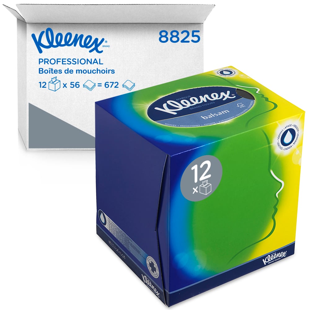 KLEENEX Kleenex® White Facial Tissue, Box of 672