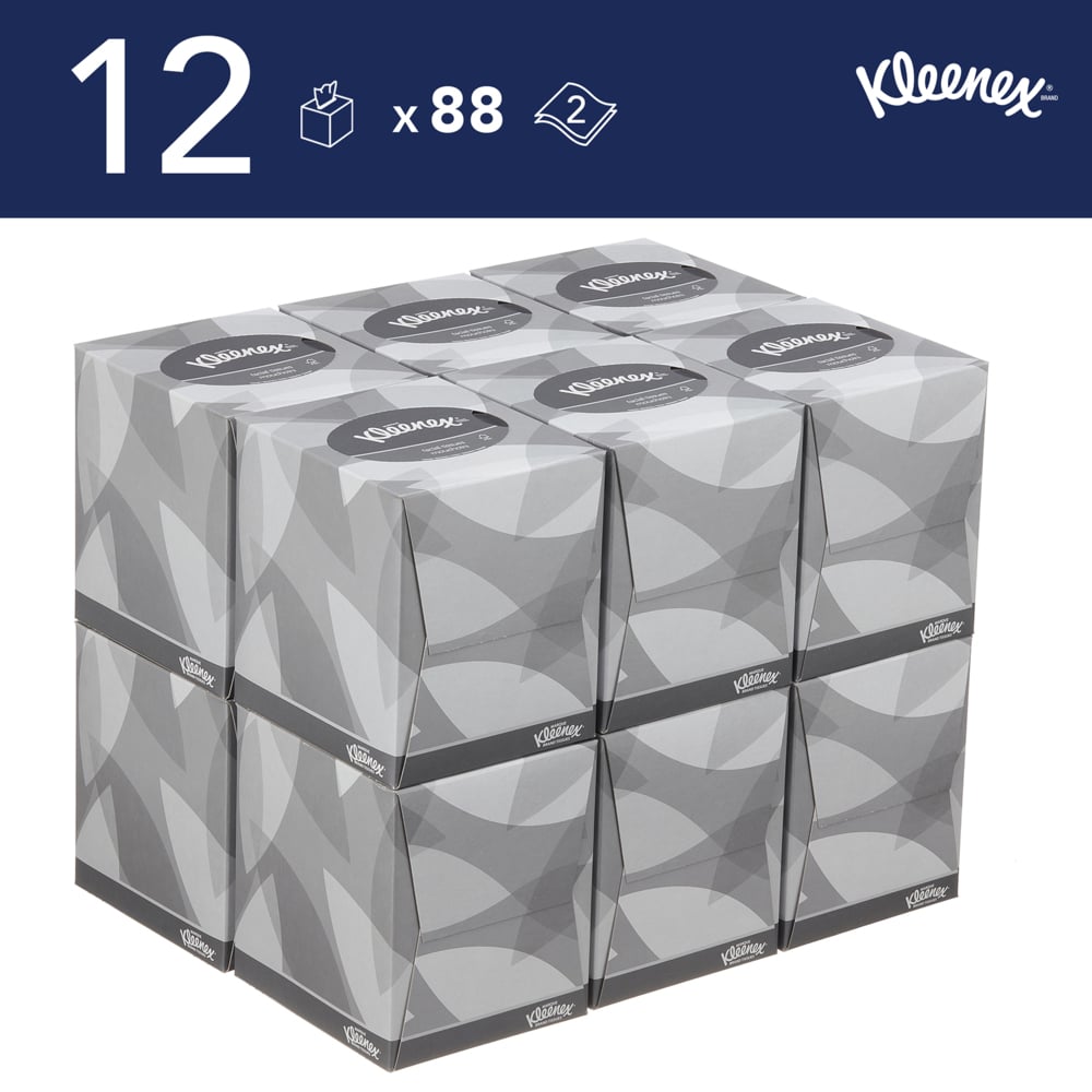8834 KLEENEX Kleenex® White Facial Tissue, Box of 1056