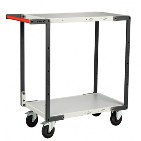 FIMM 2 Steel 2 Fixed + 2 Swivel with Brake Trolley, 850 mm, 250 kg Load, 495 mm