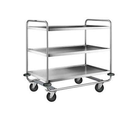 FIMM 3 Stainless Steel 4 Swivel with 2 Brake Trolley, 1000 mm, 200 kg Load, 600 mm