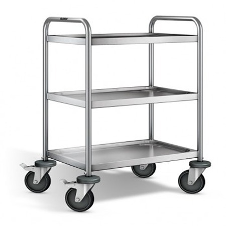 FIMM 3 Stainless Steel Swivel Trolley, 600 mm, 120 kg Load, 400 mm