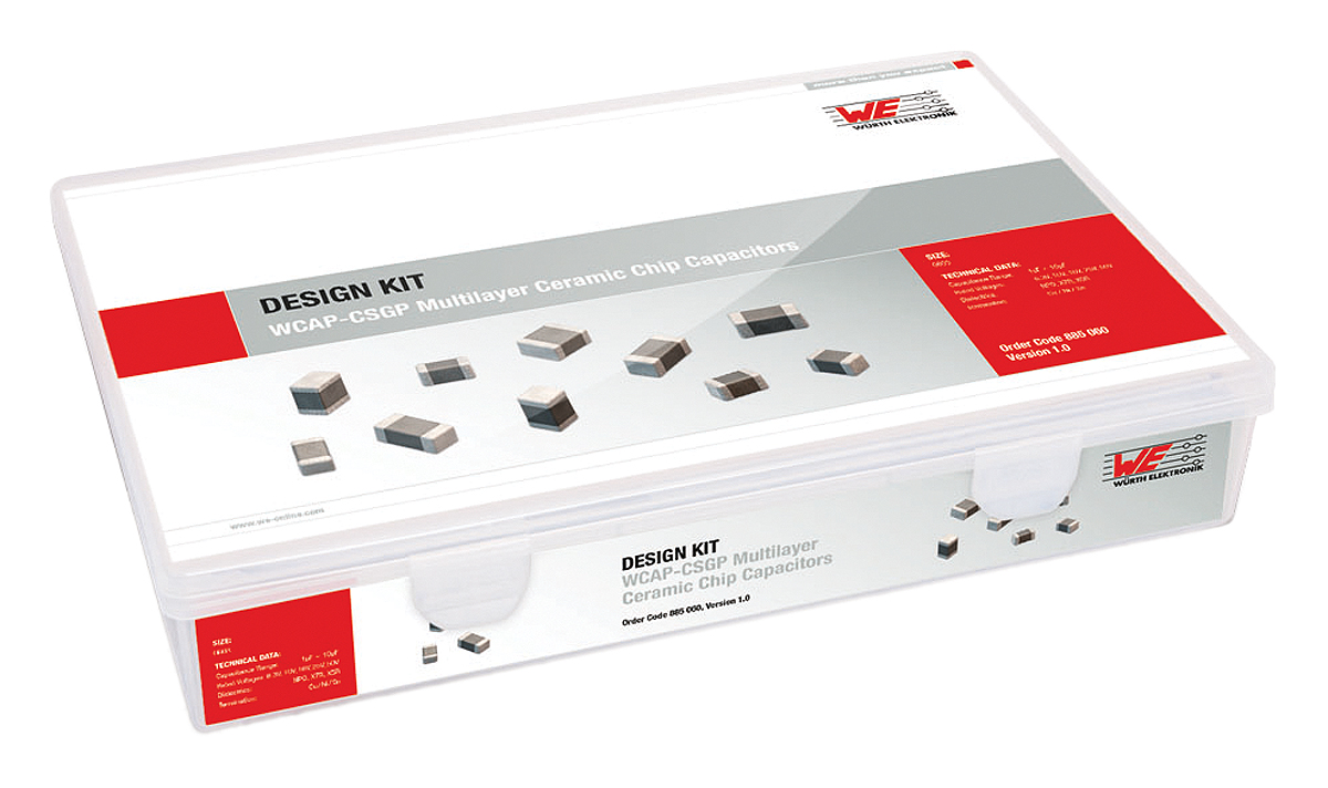 Wurth Elektronik, Surface Mount X5R, X7R Capacitor Kit 3600