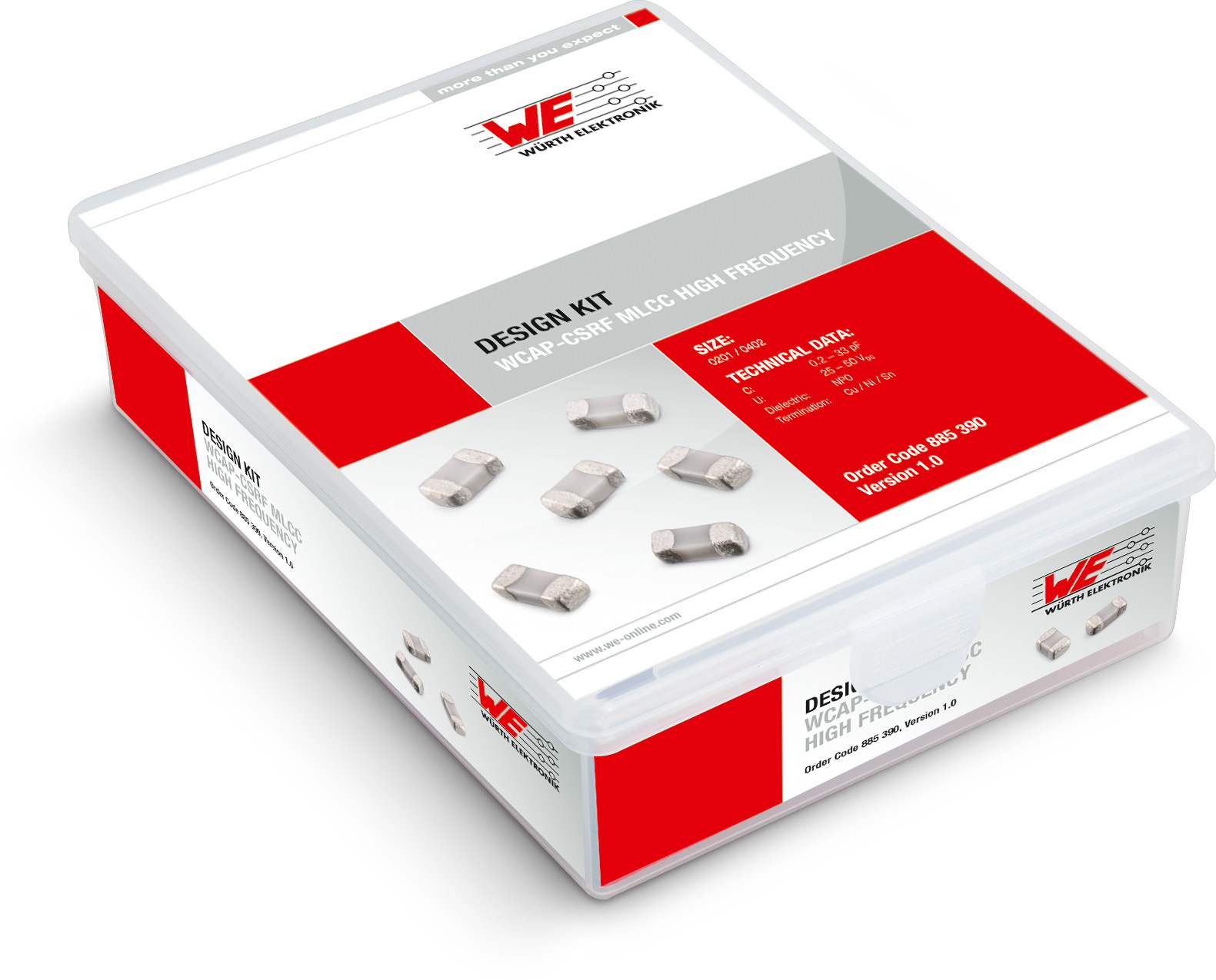 Wurth Elektronik, Surface Mount Ceramic Capacitor Kit 25