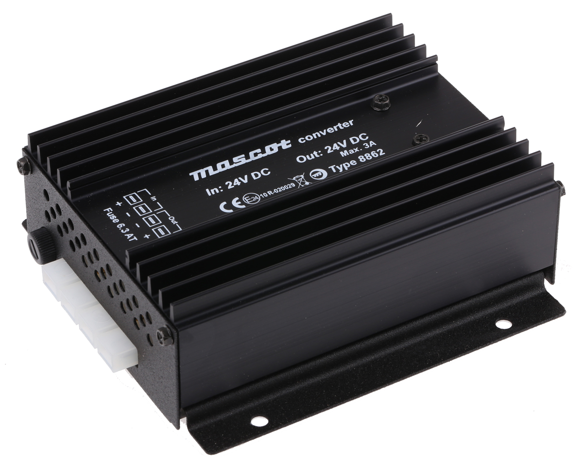 Mascot 8862 DC/DC Converter, 24V dc/ 10 A Output, 24V dc Input, 18V Input, 30 °C Max Temp -20 °C Min Temp