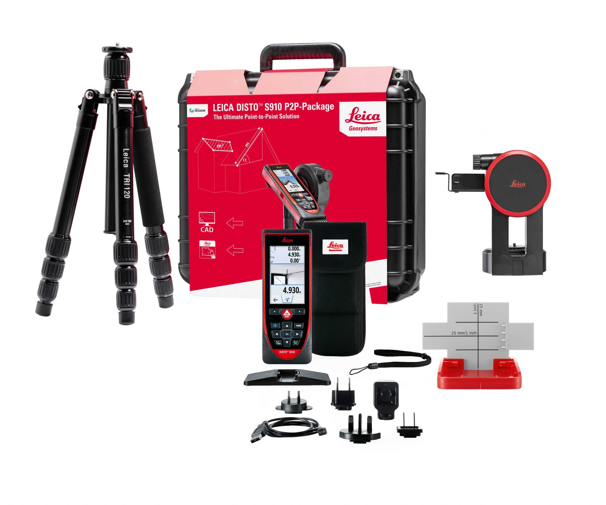 Leica S910 Laser Measure, 0.05/300 μm Range, ±1 mm Accuracy