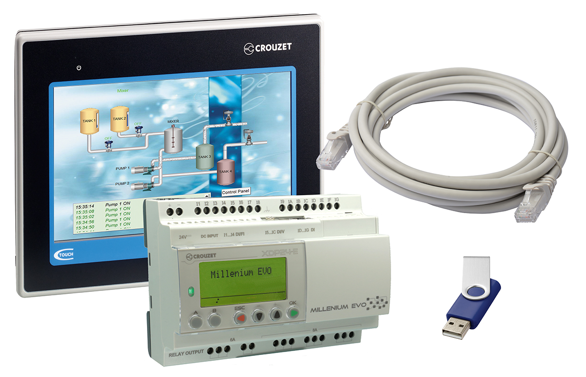 Crouzet Millenium Evo Series PLC CPU, Relay Output, 12-Input, Analogue Input