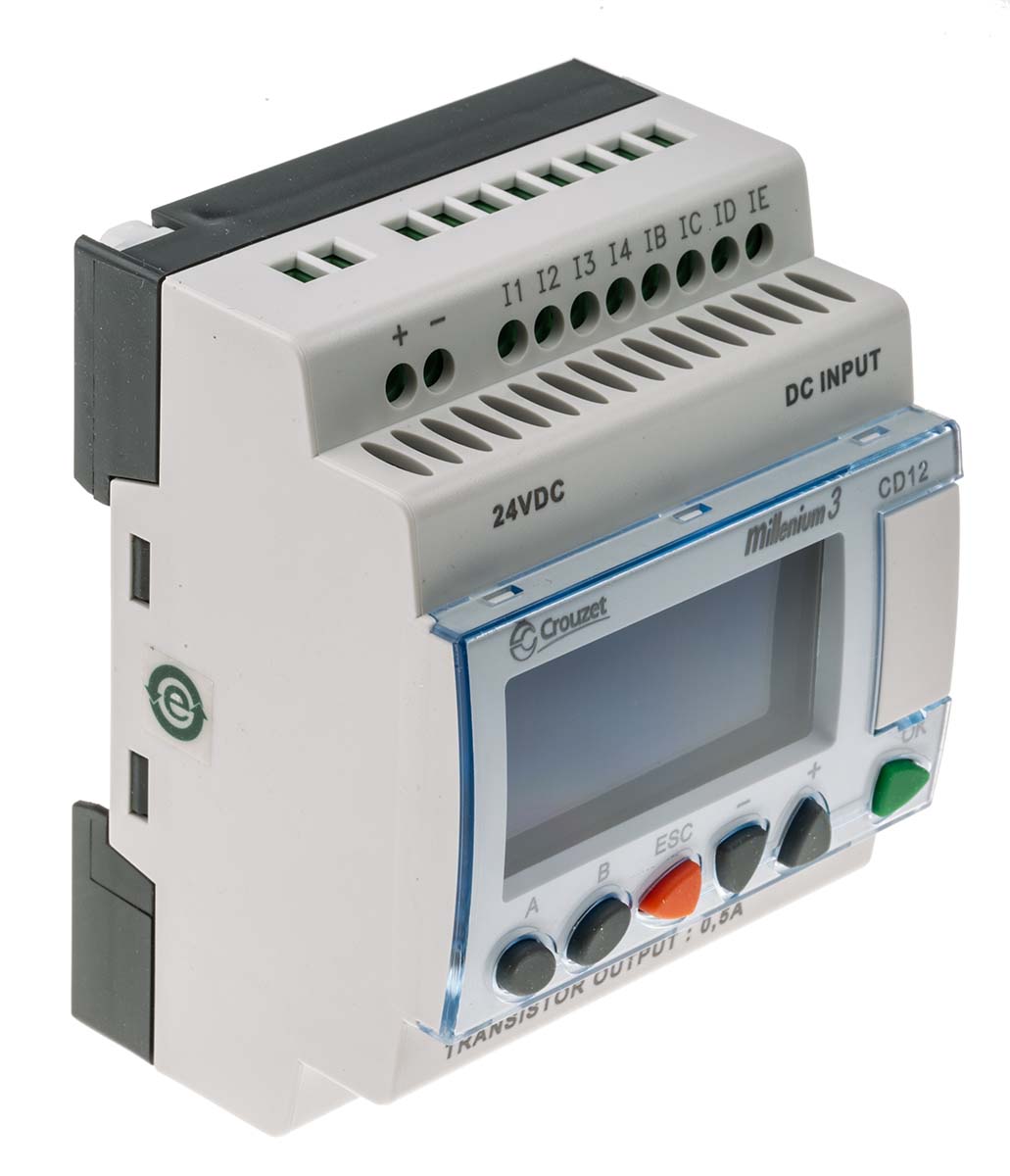 Crouzet Millenium 3 Series Logic Module, Transistor Output, 8-Input, Digital Input