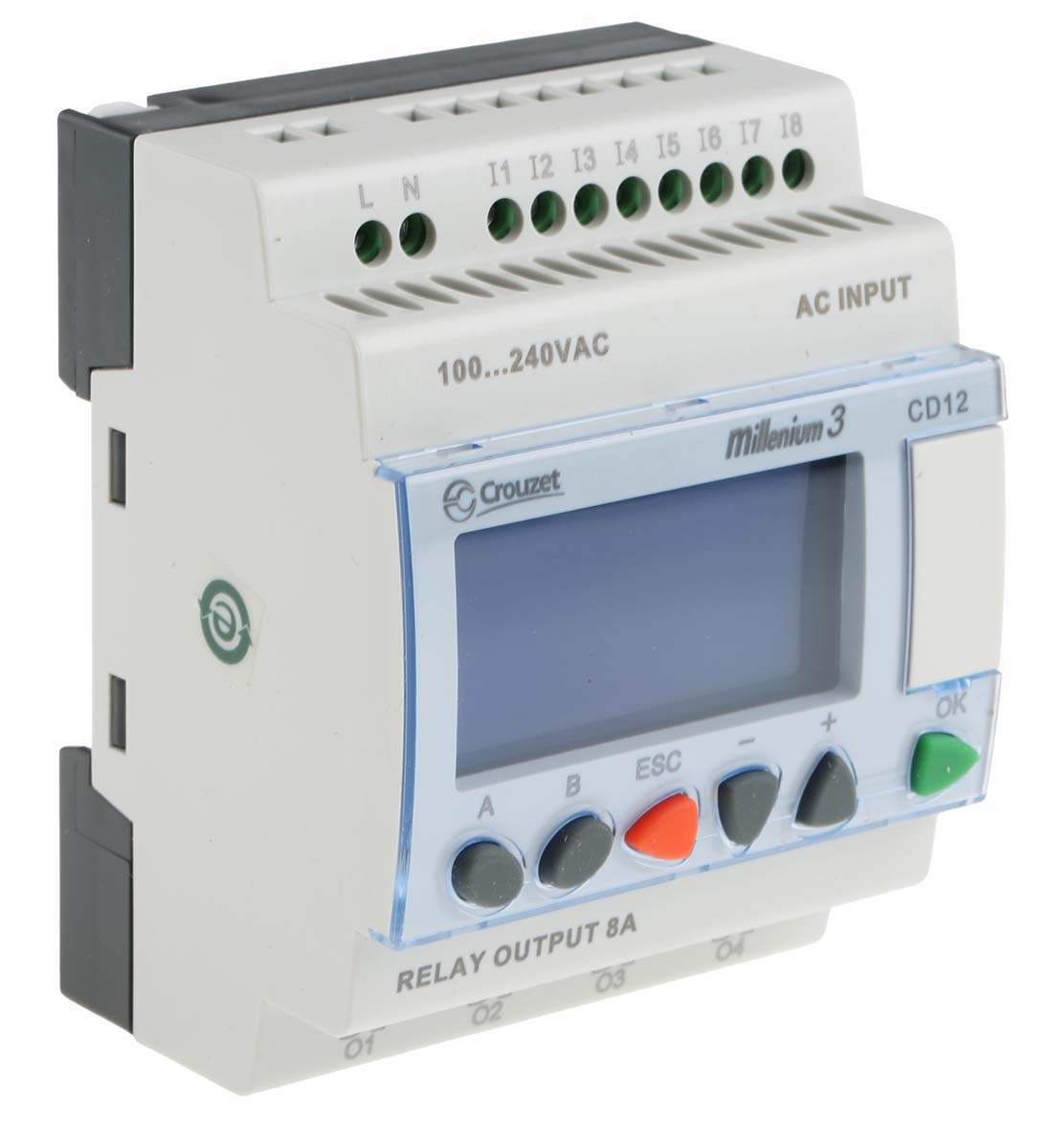 88974043 Crouzet Millenium 3 Series Logic Module, Relay Output, 8-Input, Digital Input
