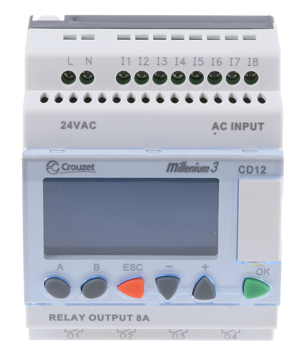 Crouzet Millenium 3 Series Logic Module, Relay Output, 8-Input, Digital Input