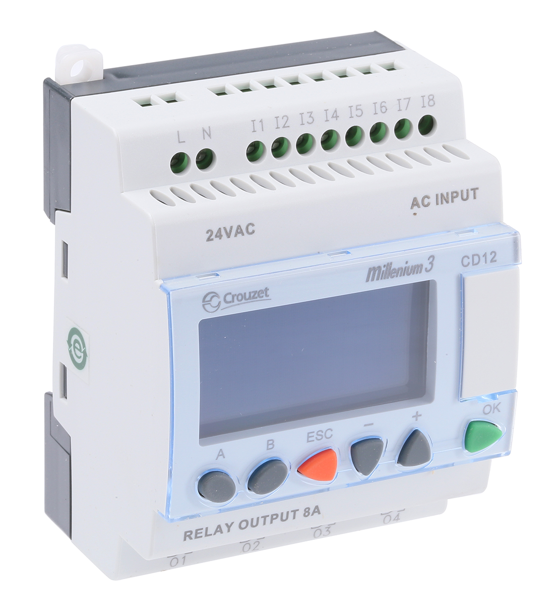 88974044 Crouzet Millenium 3 Series Logic Module, Relay Output, 8-Input, Digital Input
