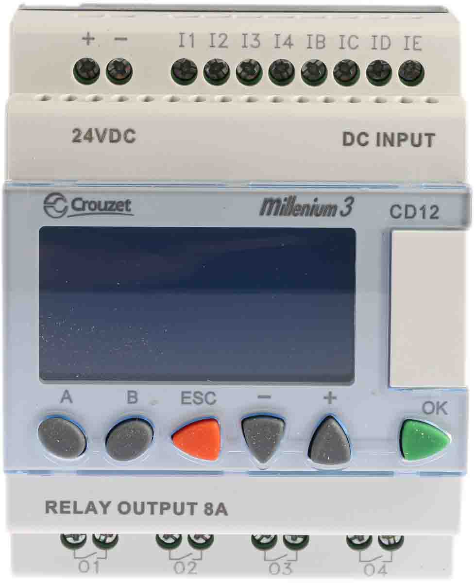Crouzet Millenium 3 Series Logic Module, Relay Output, 8-Input, Analogue, Digital Input