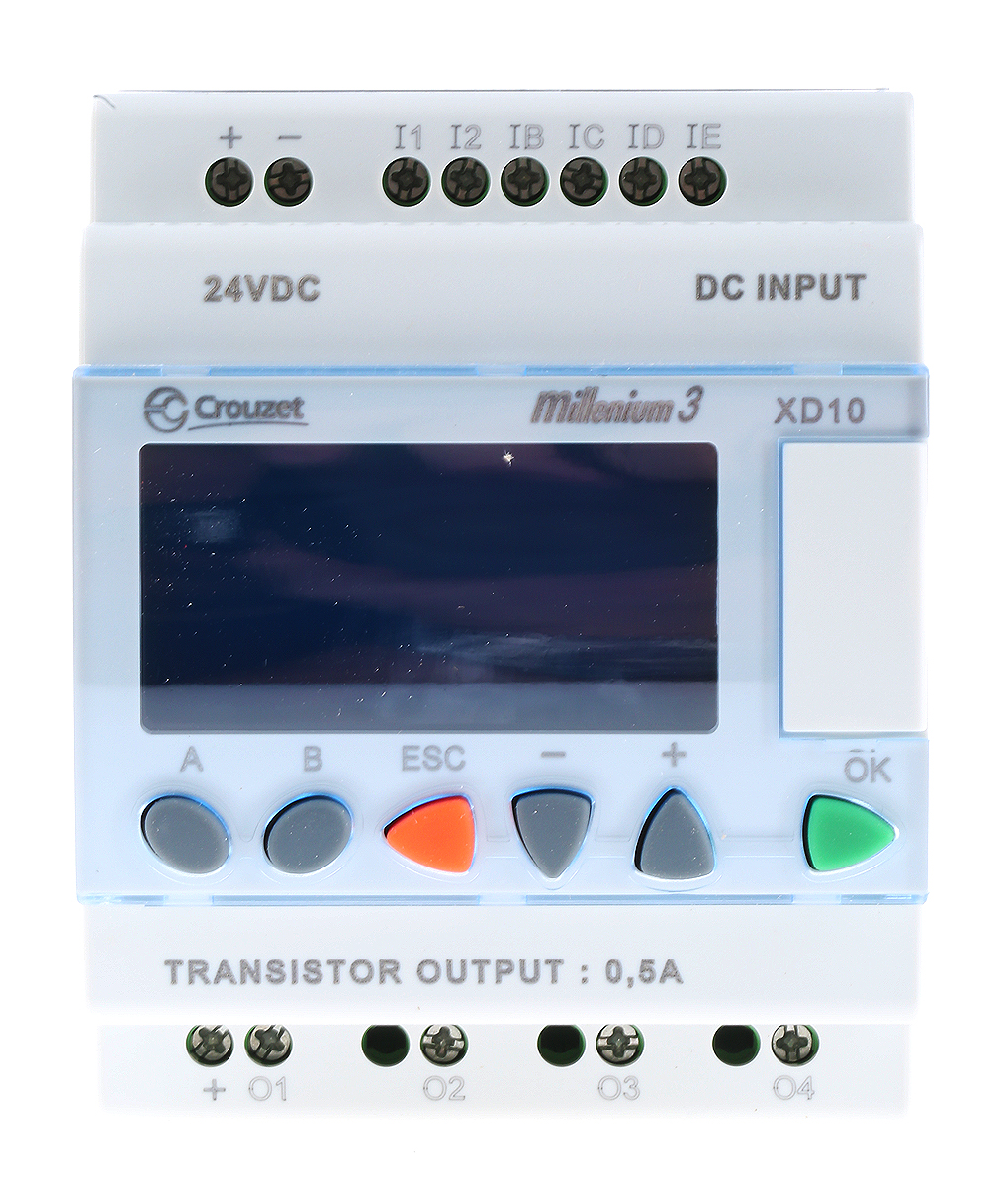 Crouzet Millenium 3 Series Logic Module, Transistor Output, 6-Input, Analogue Input