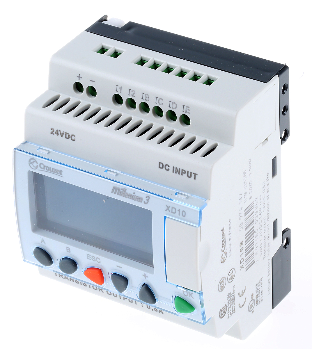 88974142 Crouzet Millenium 3 Series Logic Module, Transistor Output, 6-Input, Analogue Input