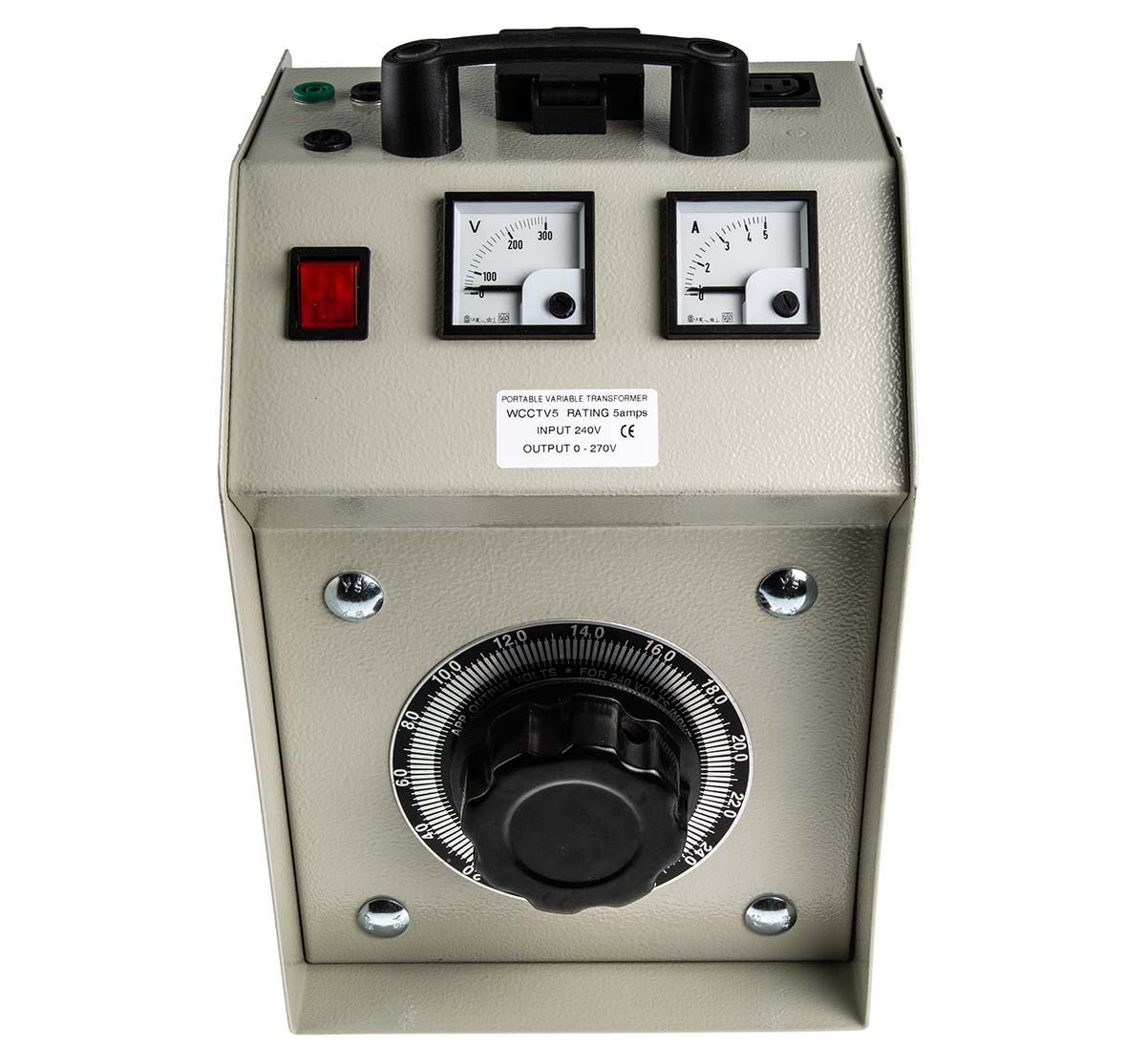 RS PRO Variac, 1 Phase 1.2 kVA, 240 V ac 240 V ac