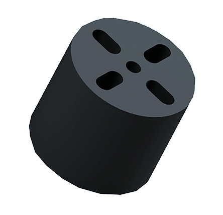 Keystone 6.5 mm Diameter LED Holder for use with 3 mm (T-1) LED, 5 mm (T-1 3/4) LED