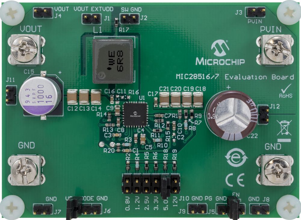 Microchip Evaluation Board for ADM00929 for MIC28516