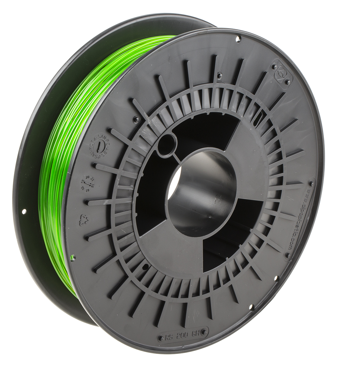 RS PRO 1.75 mm Translucent Green PET-G 3D Printer Filament, 500 g