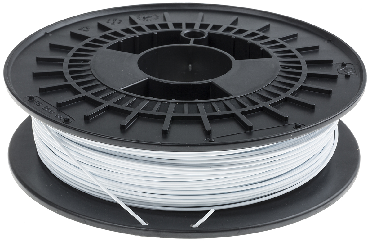 891-9303 RS PRO 1.75 mm White PET-G 3D Printer Filament, 500 g