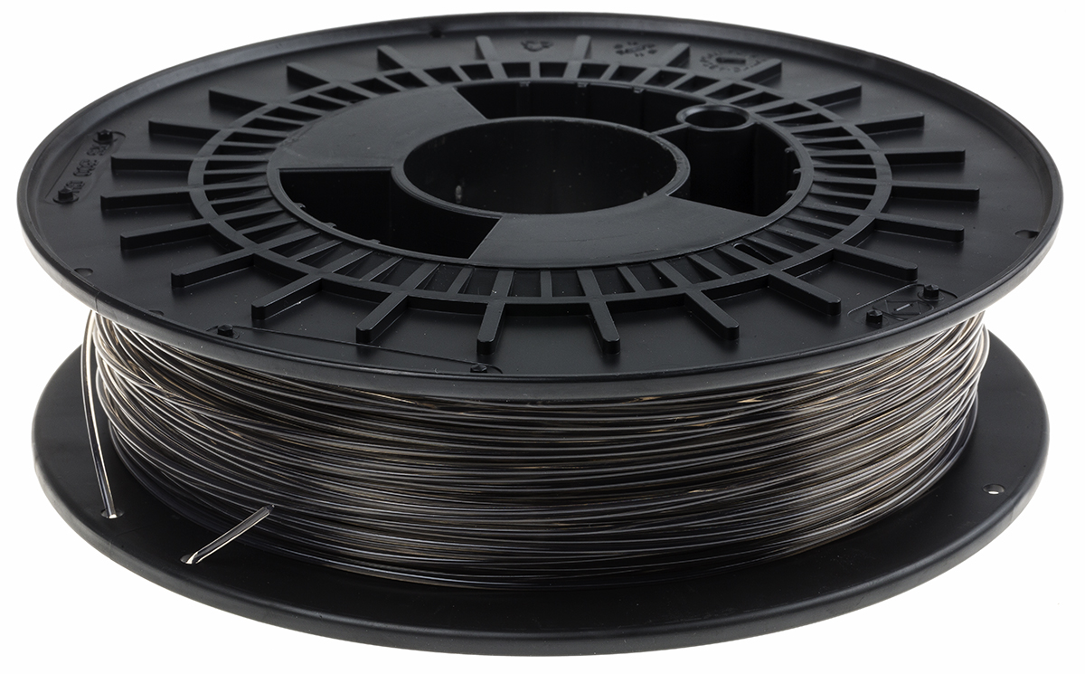 RS PRO 1.75 mm Black, Transparent PET-G 3D Printer Filament, 500 g