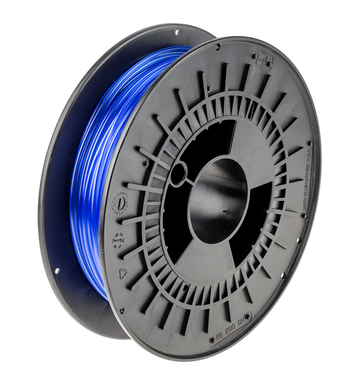 RS PRO 2.85 mm Translucent Blue PET-G 3D Printer Filament, 500 g