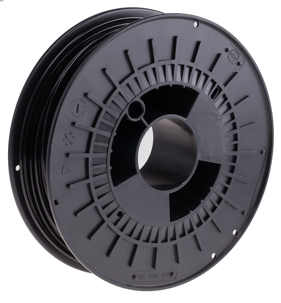 RS PRO 2.85 mm Black PET-G 3D Printer Filament, 500 g