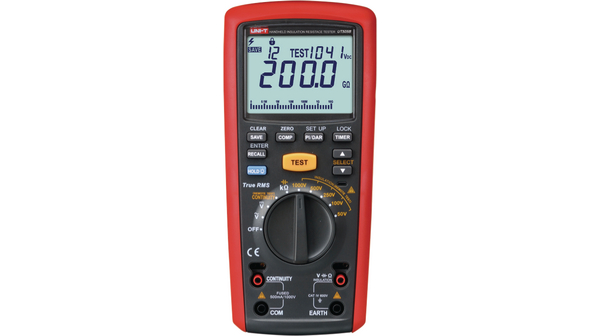UNI-T UT505B Insulation Resistance Tester, 1000V Max, 200GΩ Max, CAT III 1000V