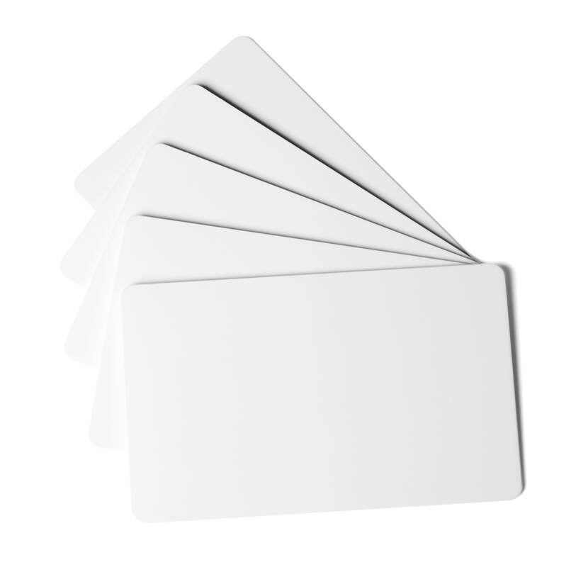 Durable White Plastic Name Badge Plastic Cards