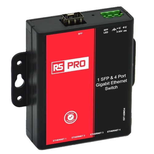 RS PRO Industrial Ethernet Switch, 4 RJ45 Ports