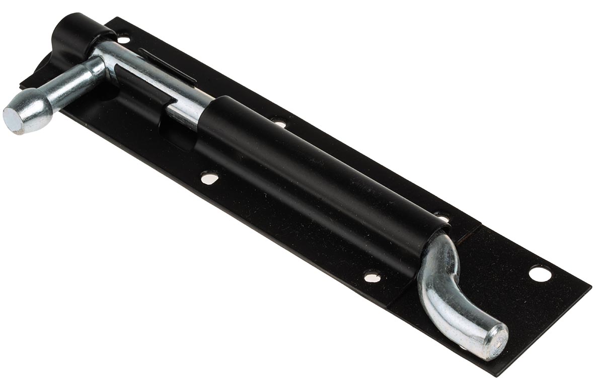 RS PRO Steel Epoxy Black Door Bolt 150 mm 45 mm