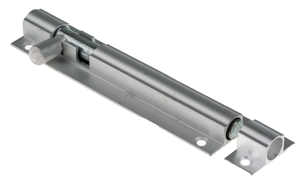 RS PRO Aluminium Satin Door Bolt 100 mm