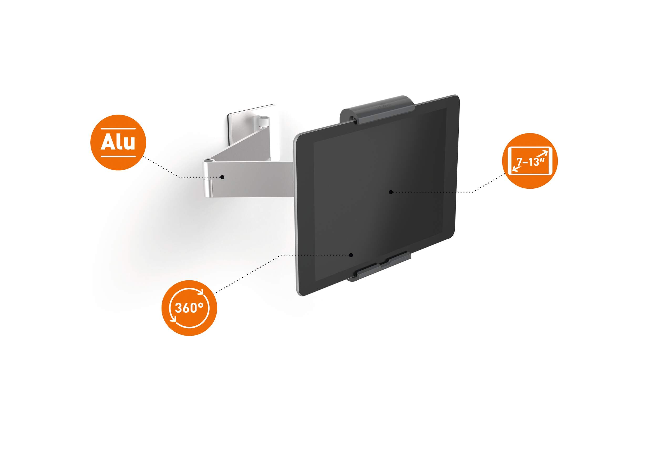 893423 Durable Tablet Stand Wall Mount Kit for use with Tablet