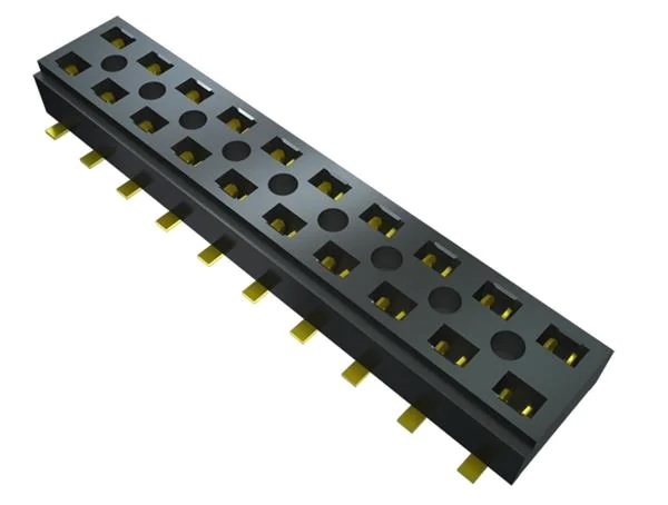 Samtec CLT Series Straight Surface Mount PCB Socket, 10-Contact, 2-Row, 2mm Pitch, Solder Termination