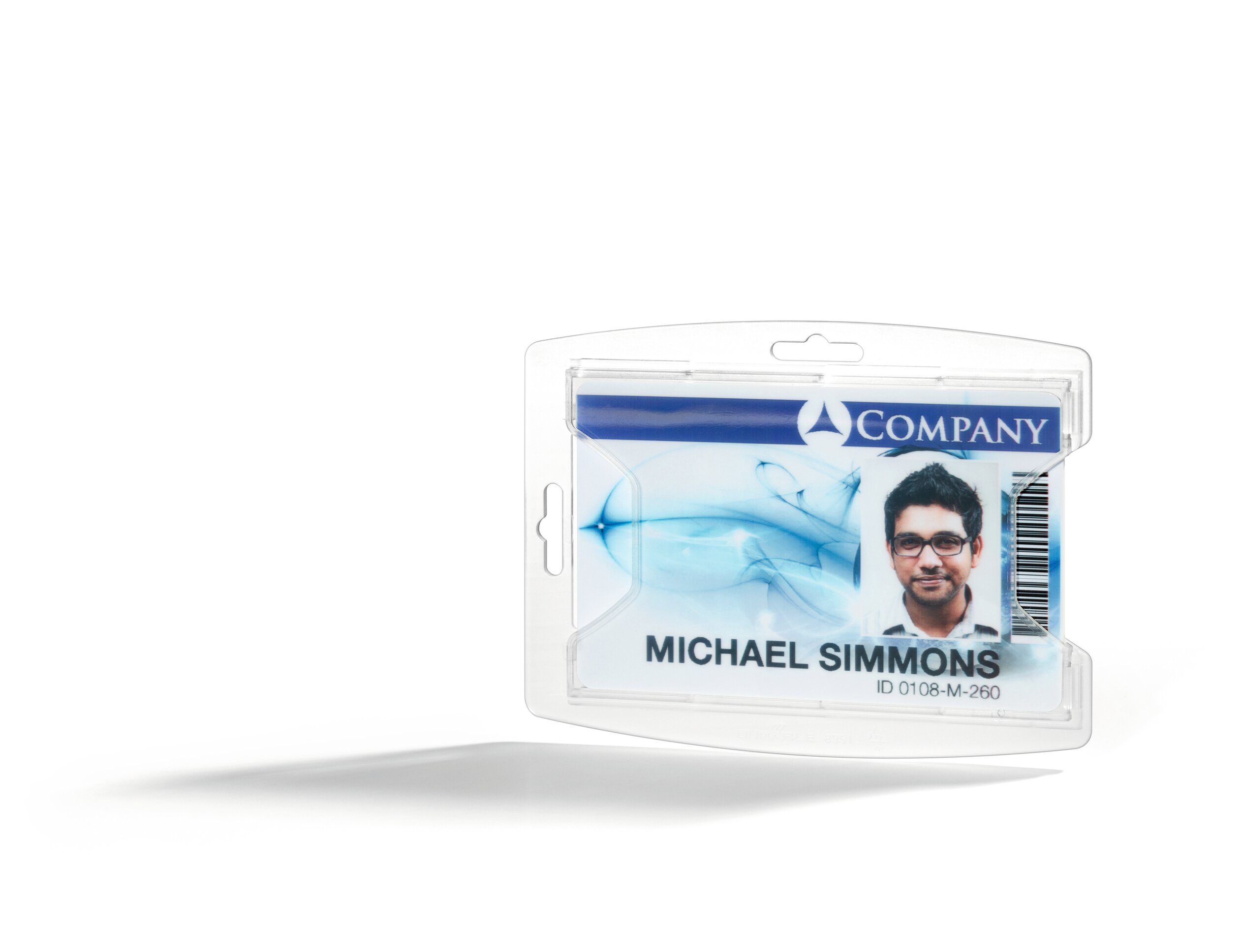 895119 Durable Transparent 70% Recycled Polypropylene Name Badge ID Card Holder