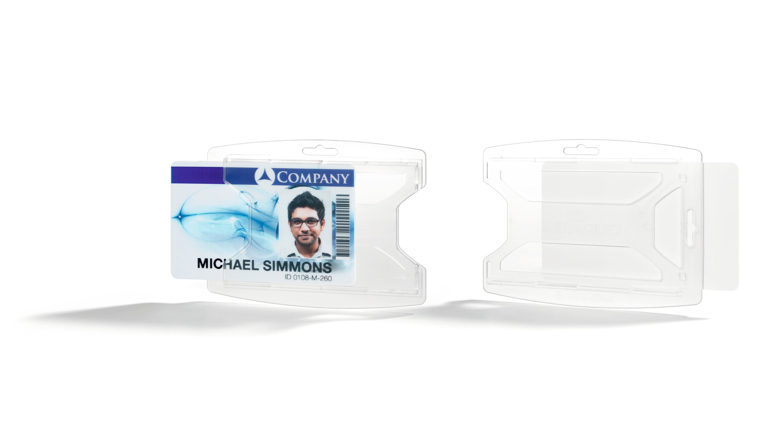 895119 Durable Transparent 70% Recycled Polypropylene Name Badge ID Card Holder