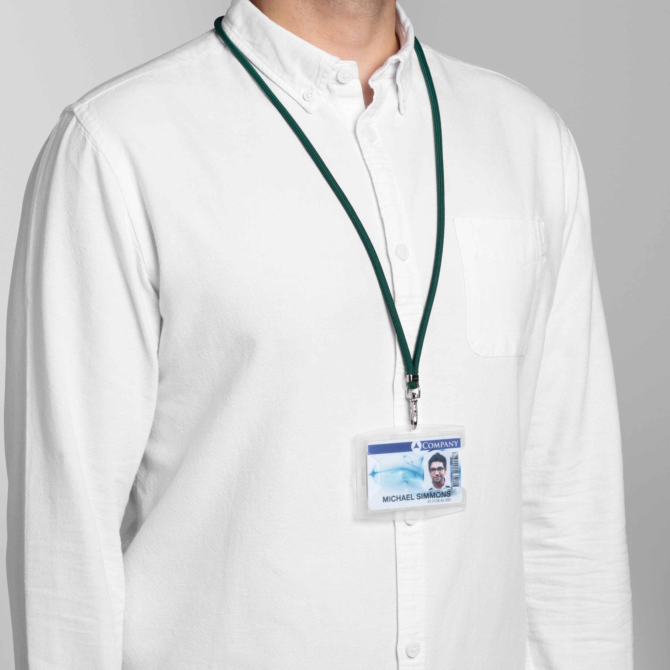 895119 Durable Transparent 70% Recycled Polypropylene Name Badge ID Card Holder