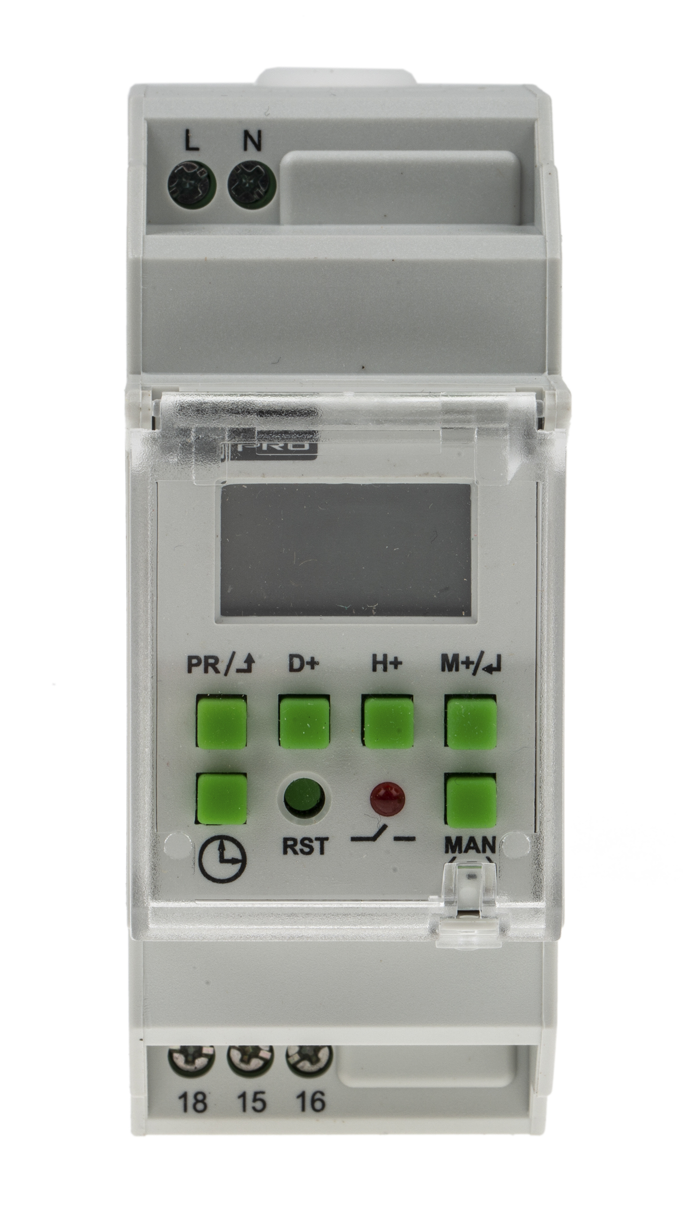 896-6876 RS PRO Digital DIN Rail Time Switch 6LL003-08 DIN Rail Time Switch, 1-Channel 240 V ac