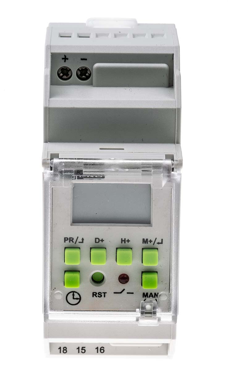 896-6891 RS PRO Digital 6LL003-08 DIN Rail Time Switch, 1-Channel 12 V dc