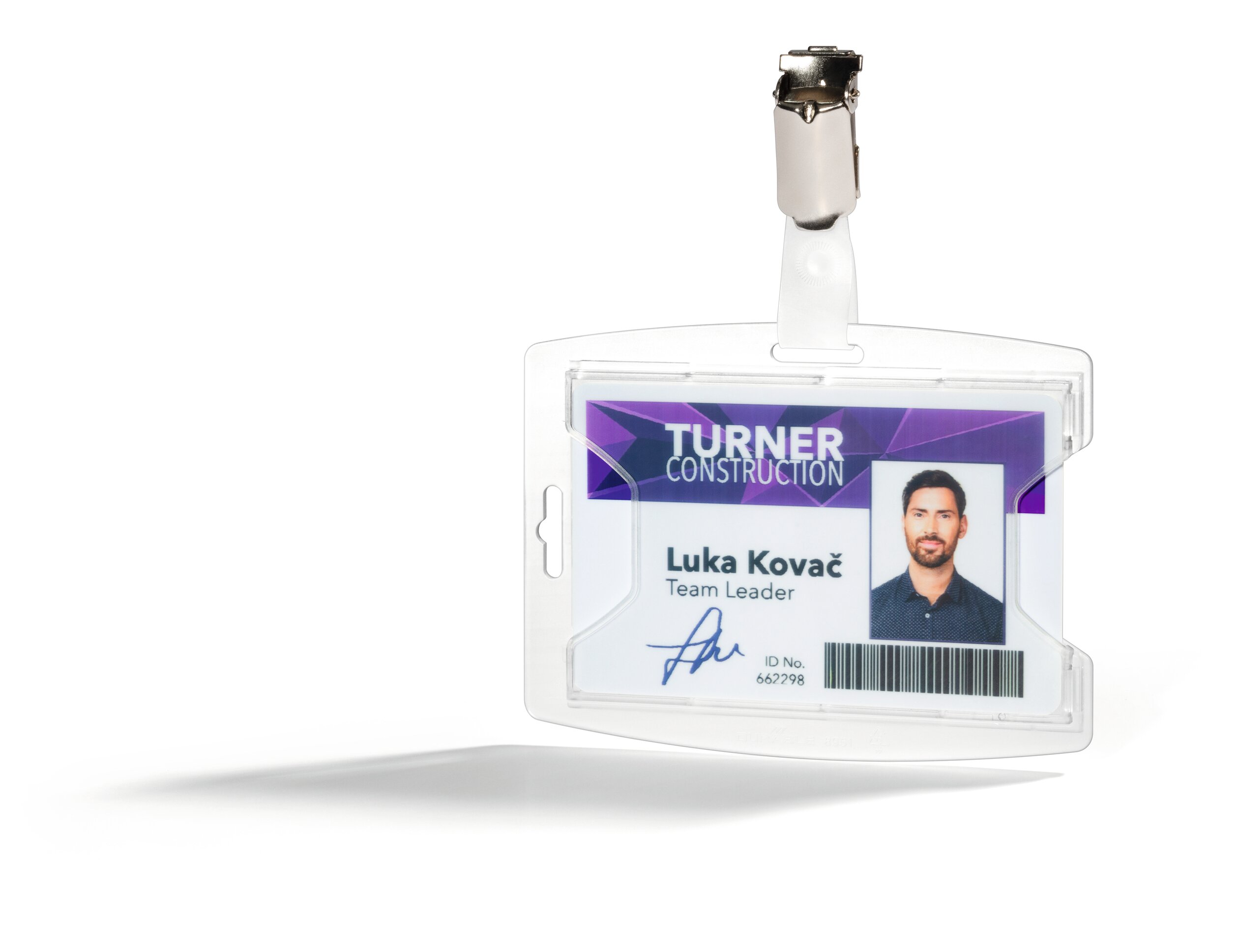 896119 Durable Transparent Polypropylene Name Badge Card holder