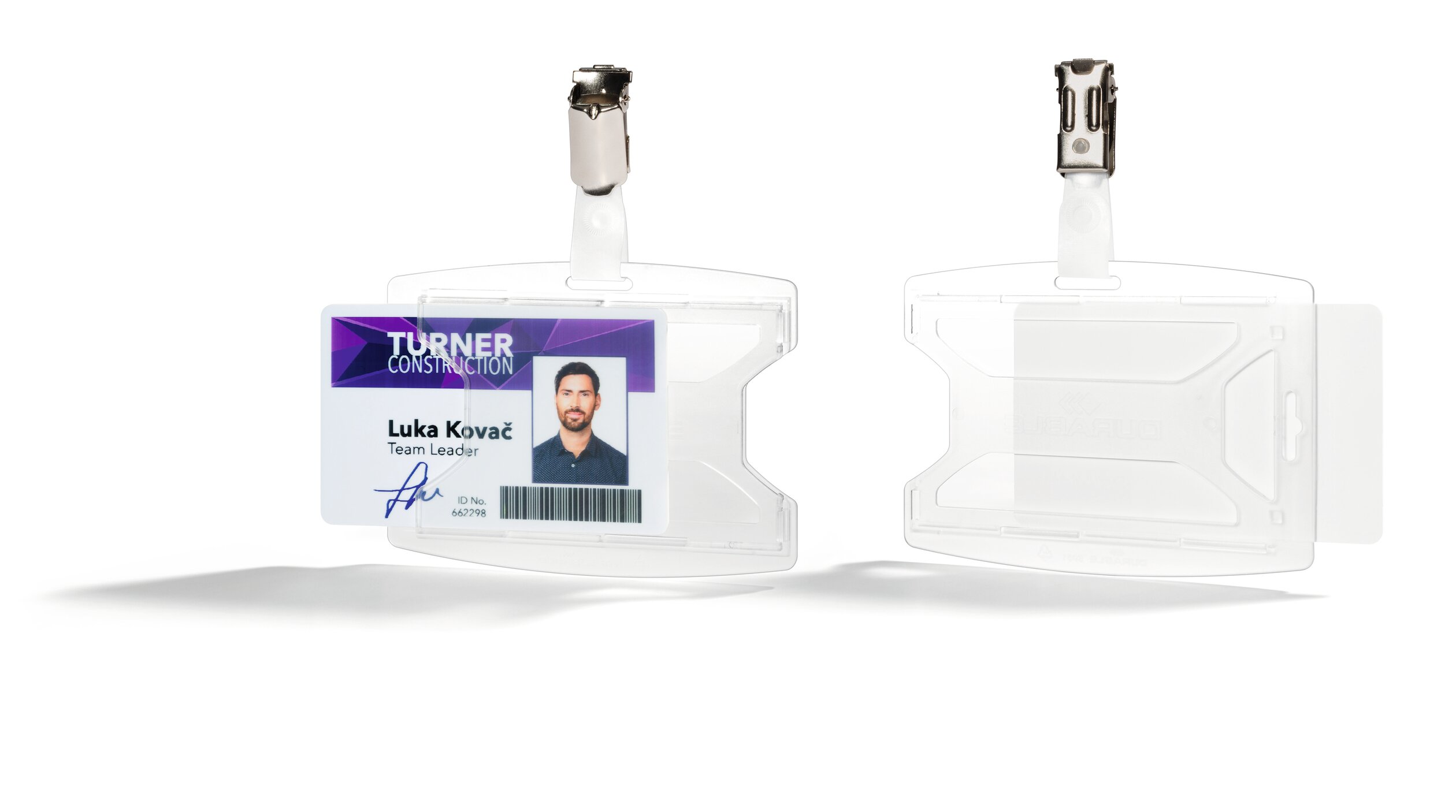 896119 Durable Transparent Polypropylene Name Badge Card holder