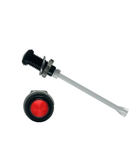 RHD-2140-F9PZR67PR Bivar, Panel Mount Vertical LED Light Pipe, Red Round Lens