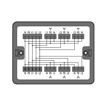 WAGO 3, 1 Phase Distribution Board 25A 7 Way