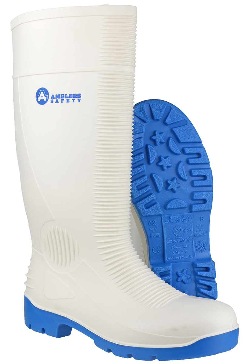 899-7700 Amblers FS98 White Steel Toe Capped Unisex Safety Boots 6, EU 39 EN ISO20345