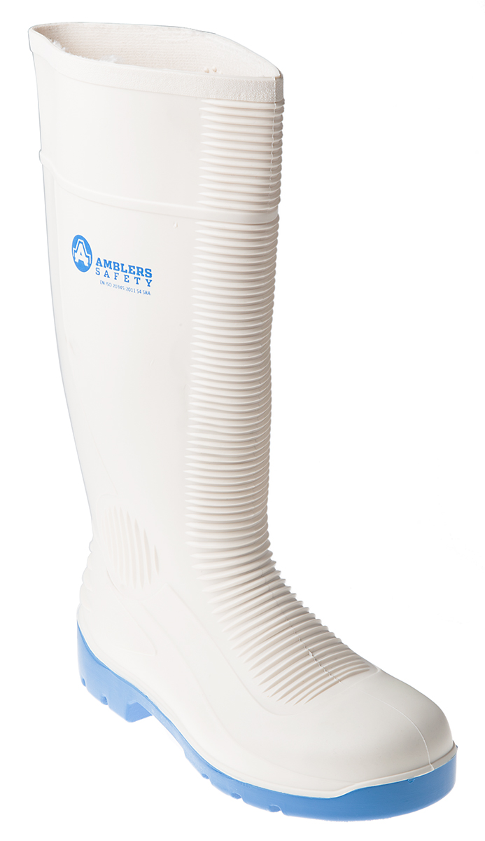 Amblers FS98 White Steel Toe Capped Unisex Safety Boots 6.5, EU 40 EN ISO20345