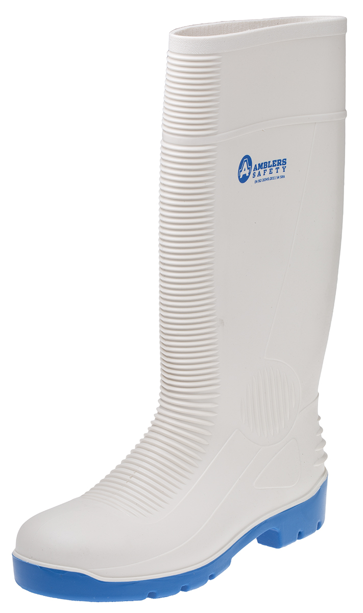 Amblers FS98 White Steel Toe Capped Unisex Safety Boots 7, EU 41 EN ISO20345