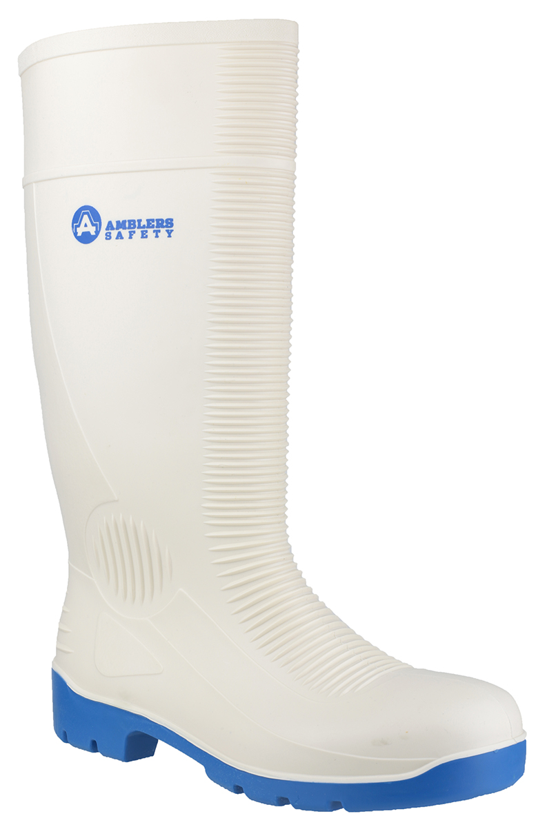 Amblers FS98 White Steel Toe Capped Unisex Safety Boots 10, EU 44 EN ISO20345