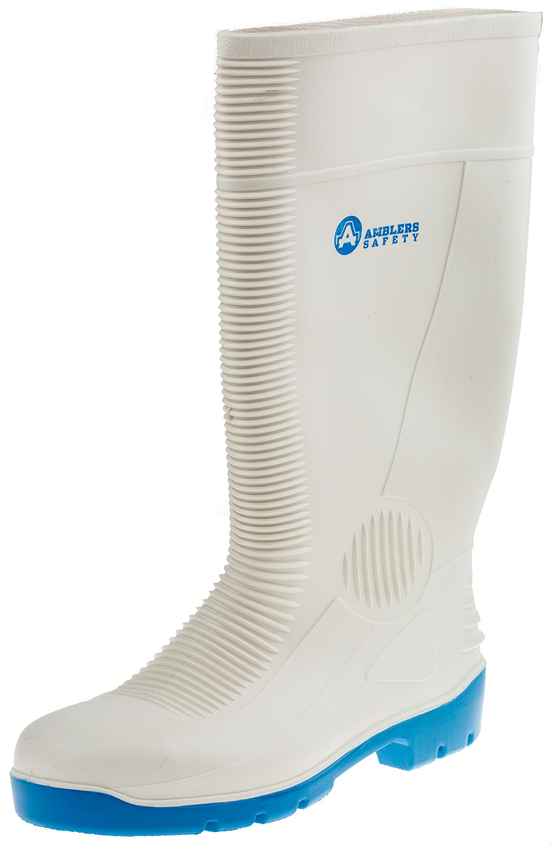 Amblers FS98 White Steel Toe Capped Unisex Safety Boots 8, EU 42 EN ISO20345