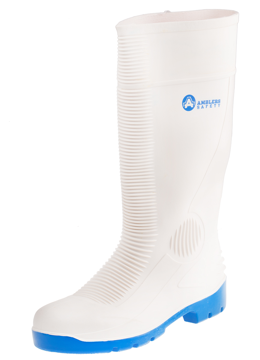 Amblers FS98 White Steel Toe Capped Unisex Safety Boots 9, EU 43 EN ISO20345