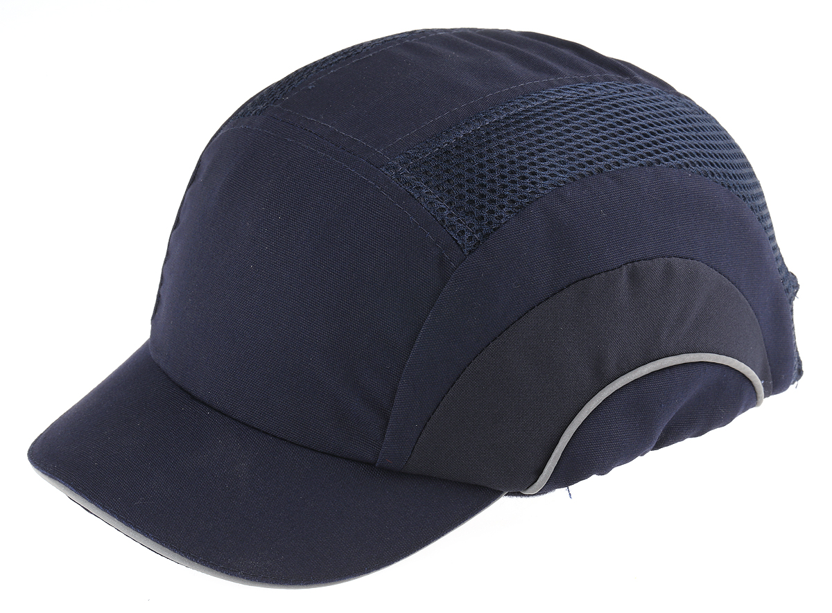 JSP Dark Blue Short Peaked Safety Cap, HDPE Protective Material