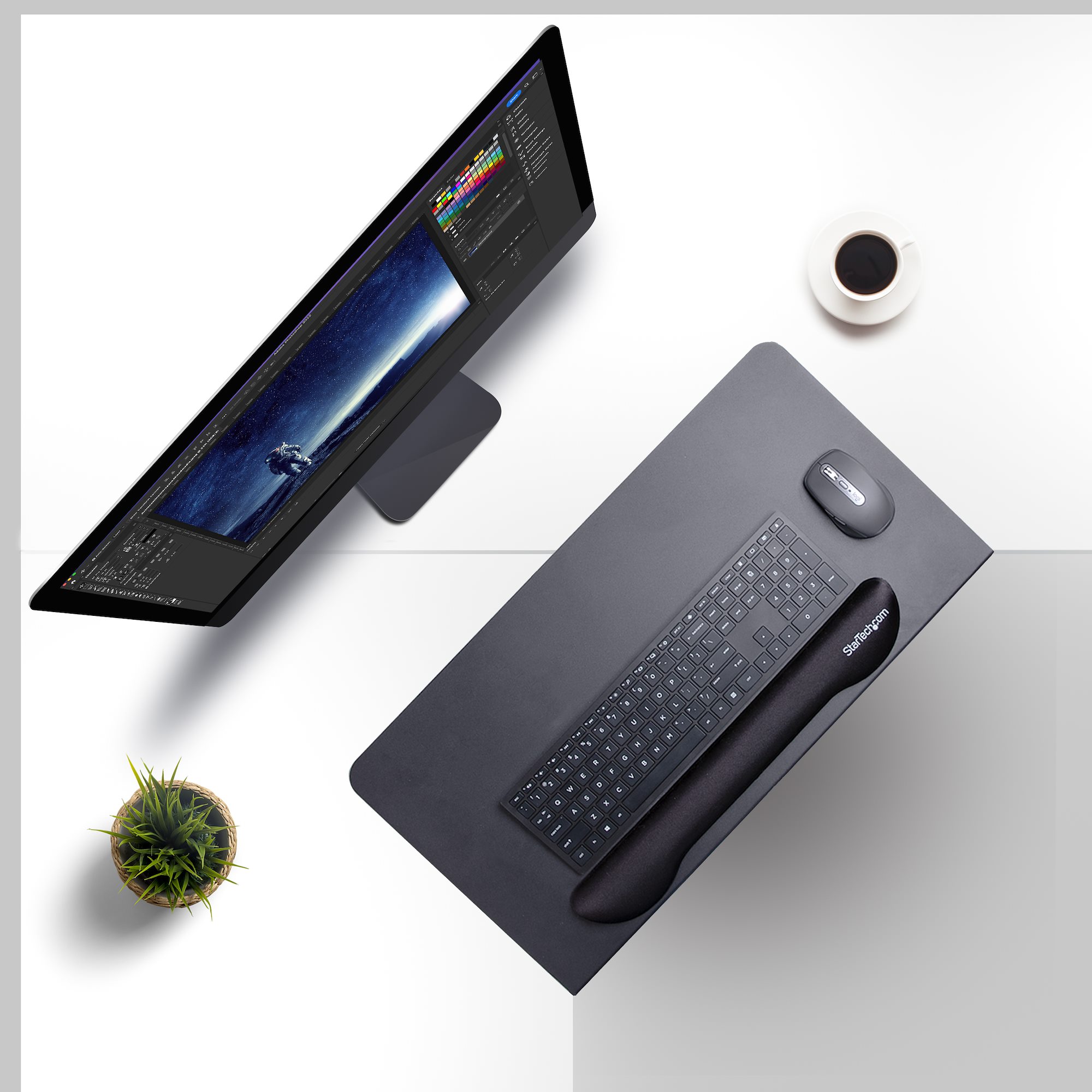 dskcrnrslv StarTech.com Desk Mounting Steel Desk Corner Sleeve